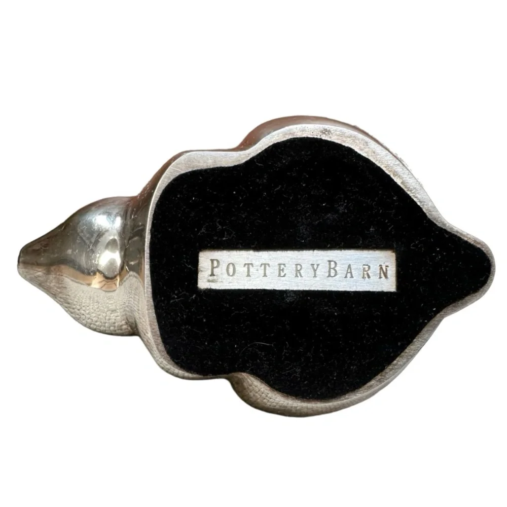 POTTERY BARN Silver Plated Easter Bunny Rabbit Candle Holder